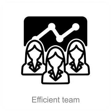 Efficient team Stock Illustration