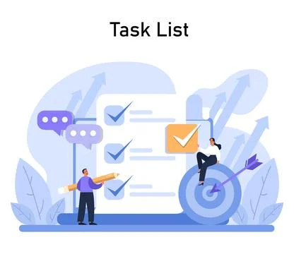 Efficient team streamlining tasks Stock Illustration