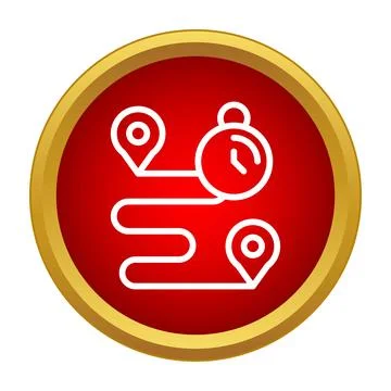 Efficient time delivery tracking route concept icon Stock Illustration