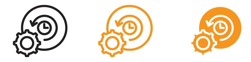 Efficient Time Management Icon for Productivity and Scheduling Graphics Ess.. Stockillustratie