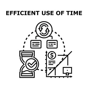 Efficient time use for business workflow management イラスト素材