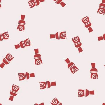 Efficient toilet water saving glyph seamless pattern Stock Illustration