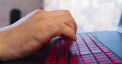 Efficient typing for productive work Stock Footage 235816191