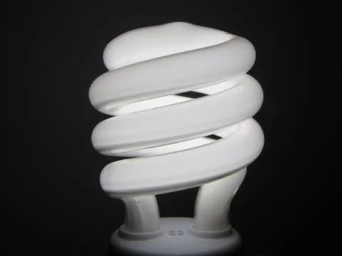 Efficient White Lightbulb Stockfoto's