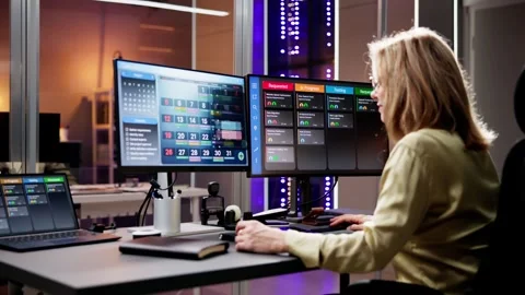 Efficient Work Management: Kanban Schedule Stock Footage 257134570