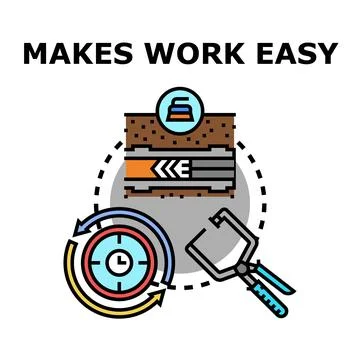 Efficient work process concept using specialized tools Stock Illustration