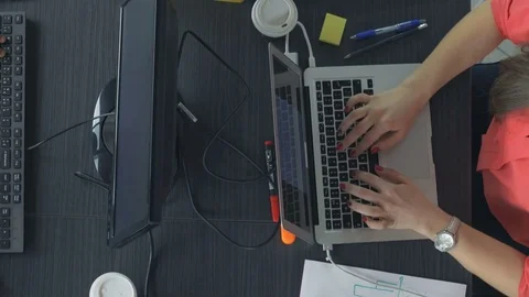 Efficient workday of a startup company at the modern office Vídeo Stock 73847395