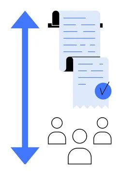 Efficient Workflow Representation with Checklist and Team Members Stock Illustration