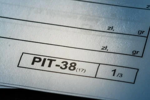 Efficiently managing annual PIT tax forms for personal finance in Poland Stock Photos