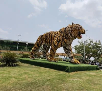 Effigy of a tiger Stock Photos