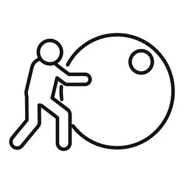 Effort icon outline vector. Work business 스톡 일러스트