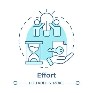 Effort soft blue concept icon Illustrazione stock