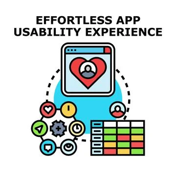 Effortless application usability experience vector concept Stock Illustration