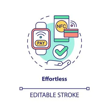 Effortless concept icon Stock Illustration