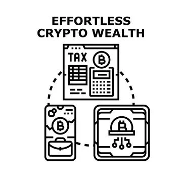 Effortless cryptocurrency wealth management and digital investment Stock Illustration