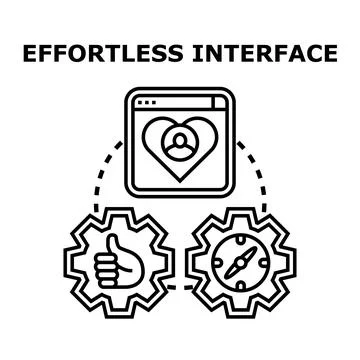 Effortless interface design concept uniting user experience and navigation Stock Illustration