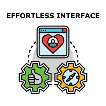 Effortless interface design concept uniting user experience and navigation Stock Illustration