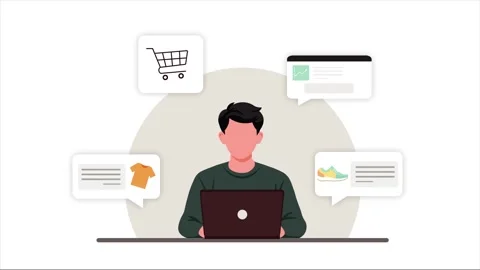Effortless Online Shopping: Browse, Select, and Buy with Ease 스톡 동영상 339343217