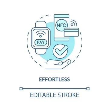 Effortless turquoise concept icon Stock Illustration
