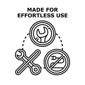 Effortless use concept, no tools or electricity needed Stock Illustration