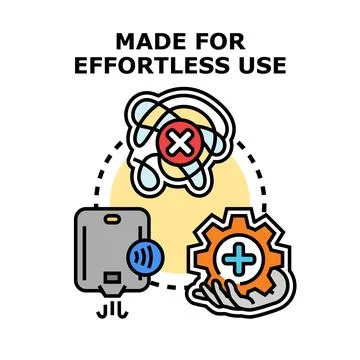 Effortless use concept simplifying complex problem solution Stock Illustration