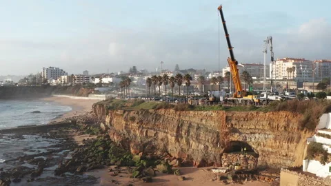 Efforts to Stop Soil Erosion at Sao Pedro Do Beach Face Challenges and New Stock Footage 344747221
