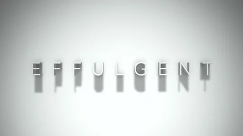 Effulgent 3D title animation with shadows on a white background Stock Footage 297662206
