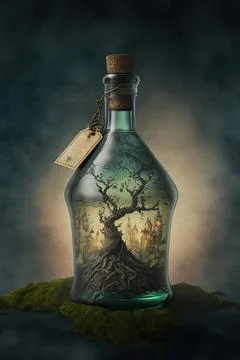 Efreeti bottle Stock Illustration