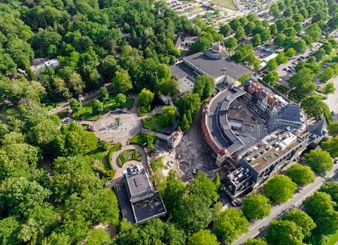 Efteling theme park building renovation Raveleijn theater area Stock Photos