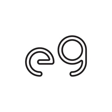 Eg initial letter vector logo icon Illustrazione stock