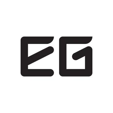 Eg initial letter vector logo icon Stock Illustration