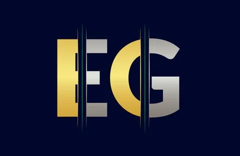 EG Letter logo design vector template. Stock Illustration