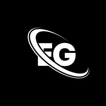 EG logo. E G design. White EG letter. EG/E G letter logo design. Initial le.. Stock Photos