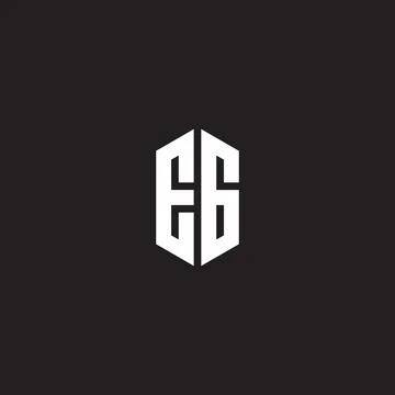 EG Logo monogram with hexagon shape style design template Stock Illustration