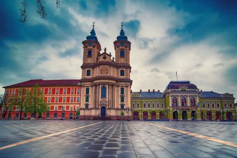 Eger main square Stock-Fotos