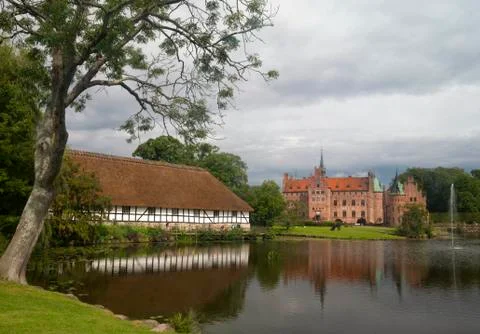 Egeskov castle in Denmark Stock Photos