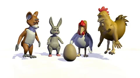 THE EGG IS ABOUT TO HATCH HAPPY EASTER GATHERING Stock Footage