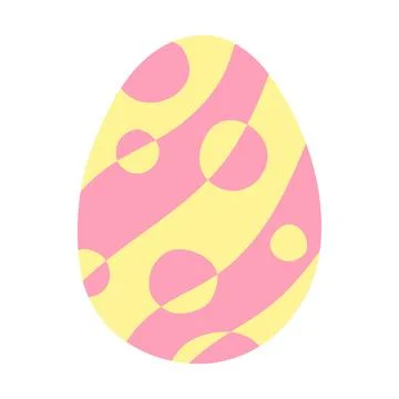 Egg with abstract geometric pattern, Easter holiday design element, vector 库存插图