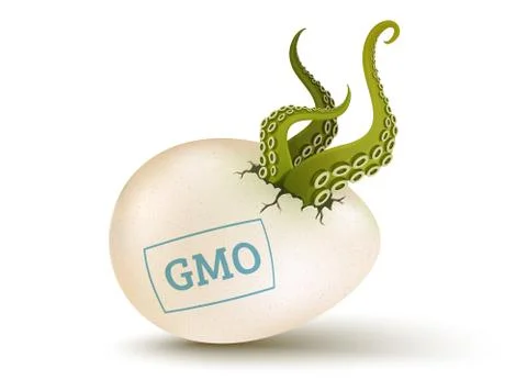 Egg with aliens green tentacles Stock Illustration