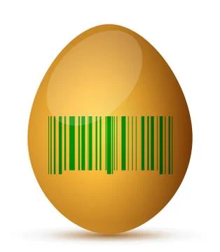 Egg and barcode イラスト素材
