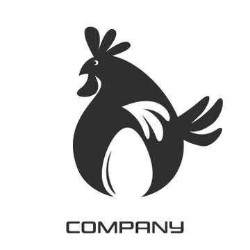 Egg and chicken logo Illustrazione stock