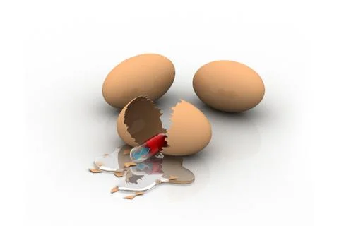 Egg and dna filled pill. conceptual design Stock-Illustration