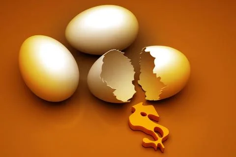 Egg and dollar Stock Illustration