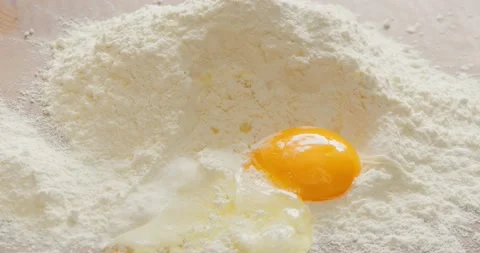 Egg and flour Stock Footage 235512286