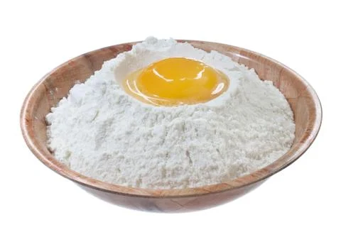 Egg and flour Stock Photos