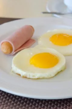Egg and ham Stock Photos