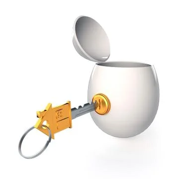 Egg and key Stock Illustration