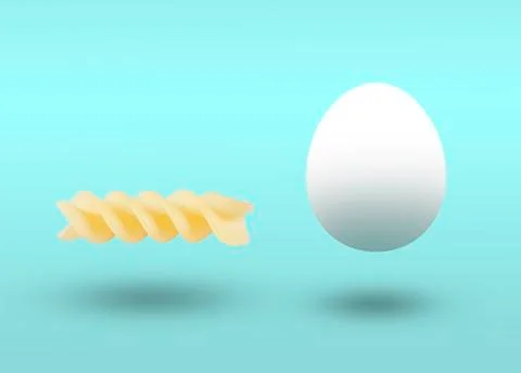 Egg and pasta Stock Photos