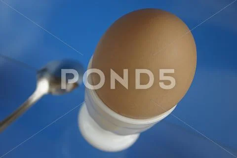 Egg and spoon Stock Photos