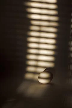 Egg and strip of shadow Stock Photos